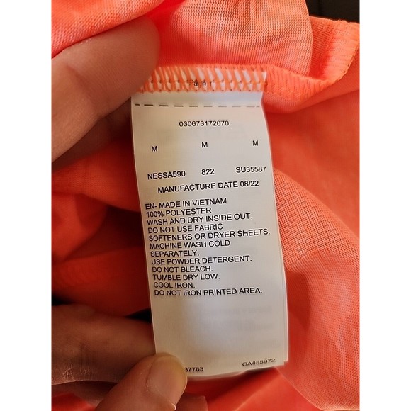 Nike DRI-FIT Hydroguard Swim Shirt Mens M Orange Heather UPF 40+ NEW - Picture 7 of 10